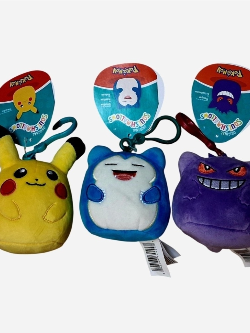 Pokemon Keychain Bundle NEW - Pikachu, Snorlax, Gengar